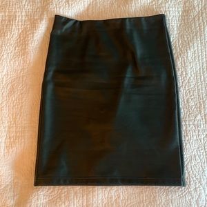LOFT Faux vegan leather black pencil skirt